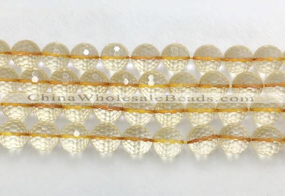 CRBS21 15 inches 16mm faceted round citrine beads wholesale
