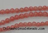 CRC101 15.5 inches 5mm round natural argentina rhodochrosite beads