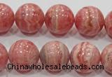 CRC102 15.5 inches 18mm round natural argentina rhodochrosite beads