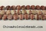 CRC1070 15.5 inches 20mm flat round rhodochrosite beads