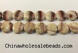 CRC1071 15.5 inches 25mm flat round rhodochrosite beads