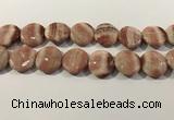 CRC1072 15.5 inches 25mm flat round rhodochrosite beads