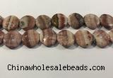 CRC1073 15.5 inches 25mm flat round rhodochrosite beads