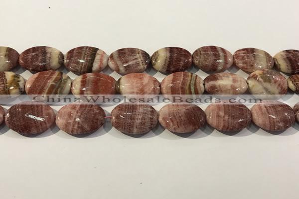 CRC1080 15.5 inches 18*25mm oval rhodochrosite beads wholesale