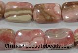 CRC112 15.5 inches 15*20mm rectangle natural argentina rhodochrosite beads