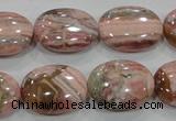 CRC113 15.5 inches 15*20mm oval natural argentina rhodochrosite beads