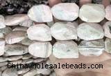 CRC1167 20*28mm - 22*30mm twisted & faceted freeform rhodochrosite beads