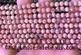 CRC1170 15.5 inches 5mm faceted round rhodochrosite gemstone beads