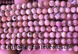 CRC1171 15.5 inches 6mm faceted round rhodochrosite gemstone beads