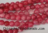 CRC18 15.5 inches 6mm round dyed rhodochrosite gemstone beads