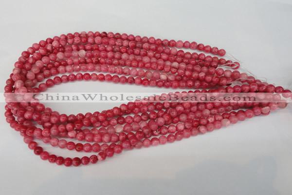 CRC18 15.5 inches 6mm round dyed rhodochrosite gemstone beads