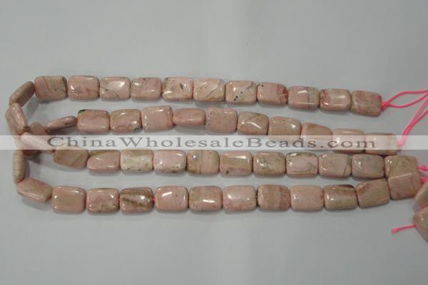 CRC304 15.5 inches 12*16mm rectangle Peru rhodochrosite beads