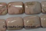 CRC306 15.5 inches 15*20mm rectangle Peru rhodochrosite beads