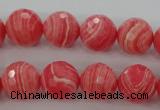 CRC404 15.5 inches 12mm faceted round synthetic rhodochrosite beads