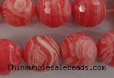 CRC407 15.5 inches 18mm faceted round synthetic rhodochrosite beads