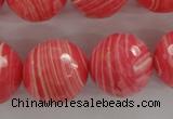 CRC408 15.5 inches 20mm faceted round synthetic rhodochrosite beads