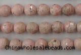 CRC453 15.5 inches 10mm faceted round Argentina rhodochrosite beads