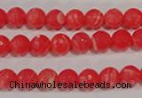 CRC512 15.5 inches 8mm faceted round synthetic rhodochrosite beads