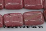 CRC702 15.5 inches 18*25mm rectangle rhodochrosite beads wholesale