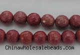 CRC803 15.5 inches 10mm faceted round Brazilian rhodochrosite beads