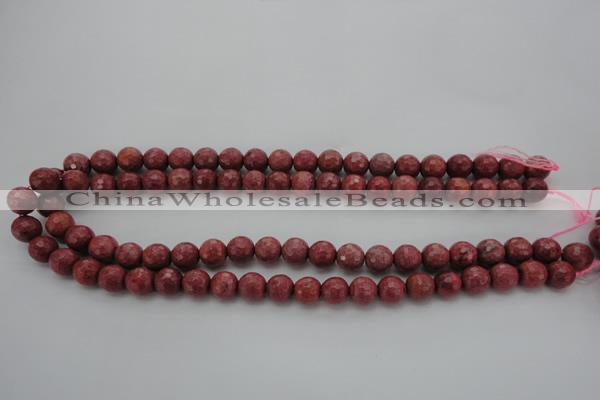 CRC803 15.5 inches 10mm faceted round Brazilian rhodochrosite beads