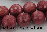 CRC806 15.5 inches 16mm faceted round Brazilian rhodochrosite beads