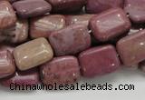 CRC81 15.5 inches 10*14mm rectangle rhodochrosite gemstone beads