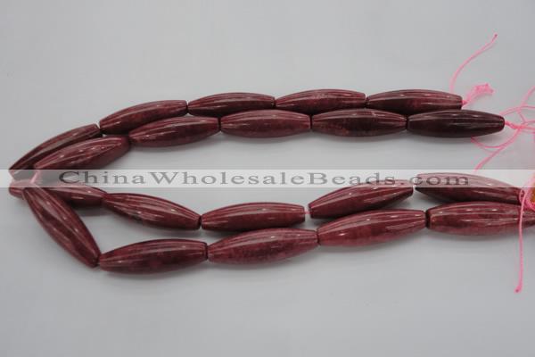 CRC811 15.5 inches 12*40mm rice Brazilian rhodochrosite beads