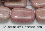 CRC83 15.5 inches 22*30mm rectangle rhodochrosite gemstone beads