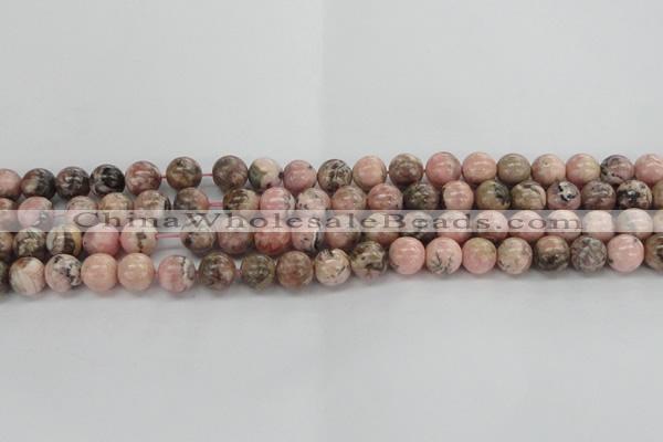 CRC904 15.5 inches 9mm round natural rhodochrosite beads