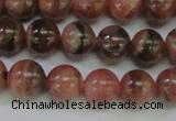 CRC915 15.5 inches 8mm round natural rhodochrosite beads