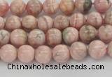 CRC921 15.5 inches 6mm round natural rhodochrosite beads