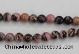 CRD01 15.5 inches 6mm round natural rhodonite gemstone beads