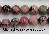 CRD03 15.5 inches 10mm round natural rhodonite gemstone beads