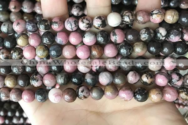 CRD352 15.5 inches 8mm round rhodonite beads wholesale