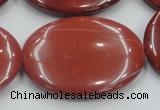 CRE14 16 inches 30*40mm oval natural red jasper beads wholesale