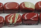 CRE21 16 inches 16*25mm nugget natural red jasper beads wholesale