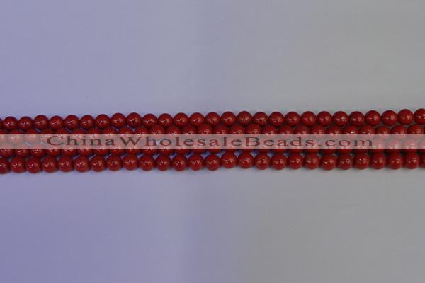 CRE320 15.5 inches 4mm round red jasper beads wholesale