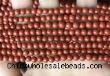 CRE350 15.5 inches 4mm round red jasper beads wholesale