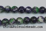 CRF03 15.5 inches 8mm round dyed rain flower stone beads wholesale