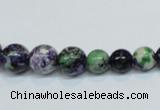 CRF10 15.5 inches multi sizes round dyed rain flower stone beads