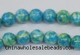 CRF102 15.5 inches 8mm round dyed rain flower stone beads wholesale