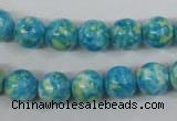 CRF103 15.5 inches 10mm round dyed rain flower stone beads wholesale