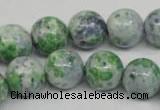 CRF154 15.5 inches 12mm round dyed rain flower stone beads wholesale