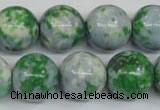 CRF156 15.5 inches 16mm round dyed rain flower stone beads wholesale