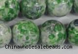 CRF158 15.5 inches 20mm round dyed rain flower stone beads wholesale