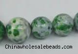 CRF162 15.5 inches 10mm - 20mm round dyed rain flower stone beads