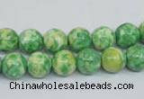 CRF183 15.5 inches 10mm round dyed rain flower stone beads wholesale