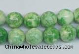 CRF184 15.5 inches 12mm round dyed rain flower stone beads wholesale