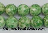 CRF185 15.5 inches 14mm round dyed rain flower stone beads wholesale